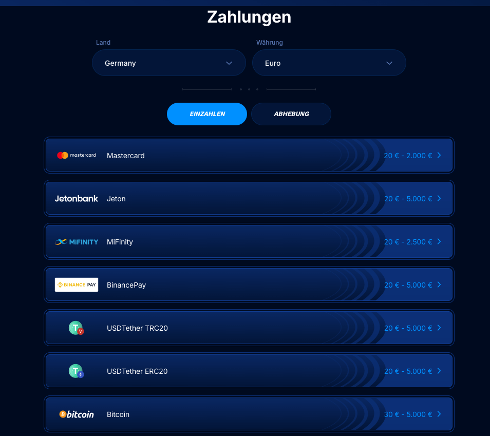 Boomerang Bet Zahlungsmethoden in Deutschland